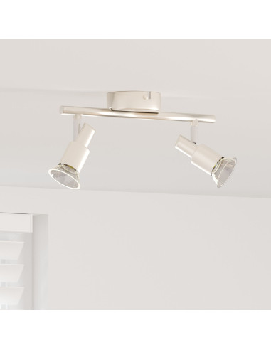 Faretto da soffitto Nichel 25,5 x 8 x 11 cm Acciaio