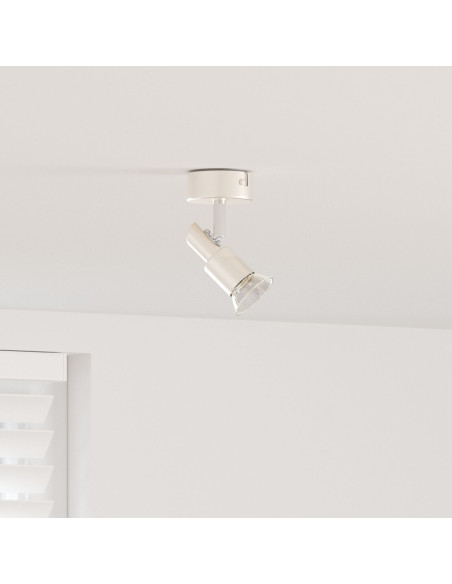 Faretto da soffitto  1 via regolabile Nichel spazzolato GU10