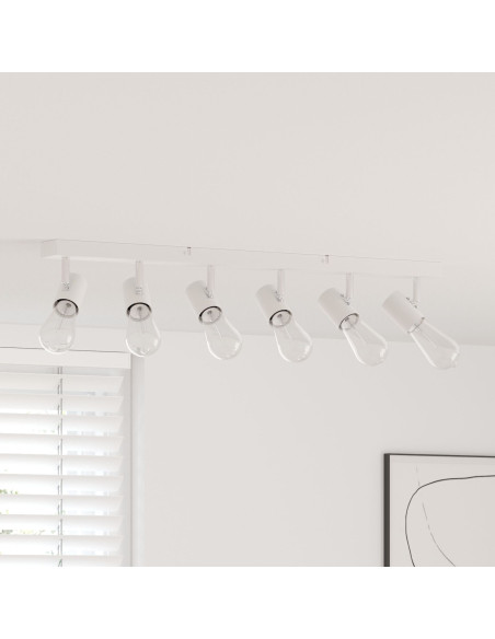 Farettone da soffitto 6 vie regolabili bianco E27