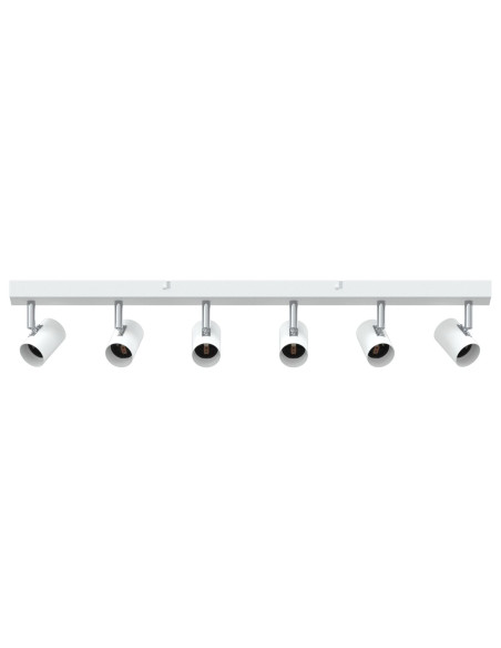 Farettone da soffitto 6 vie regolabili bianco E27