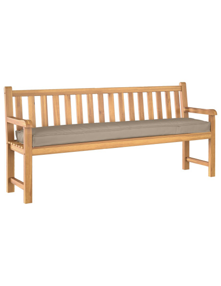 Cuscino per panchina  Tortora 180x40x8 cm Tessuto Oxford
