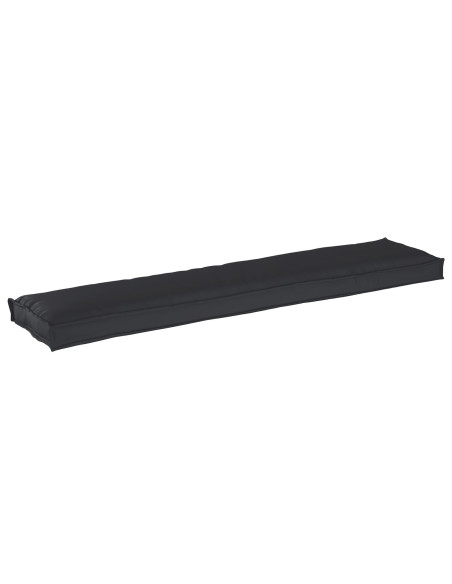 Cuscino per panchina  Nero 180x40x8 cm in tessuto Oxford