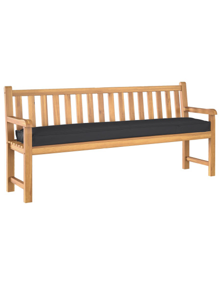 Cuscino per panchina  Nero 180x40x8 cm in tessuto Oxford