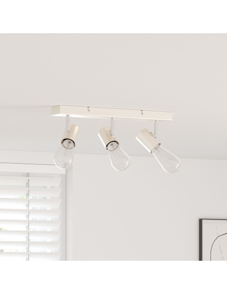 Faretto da soffitto  3 Vie Regolabile Nichel Spazzolato E27