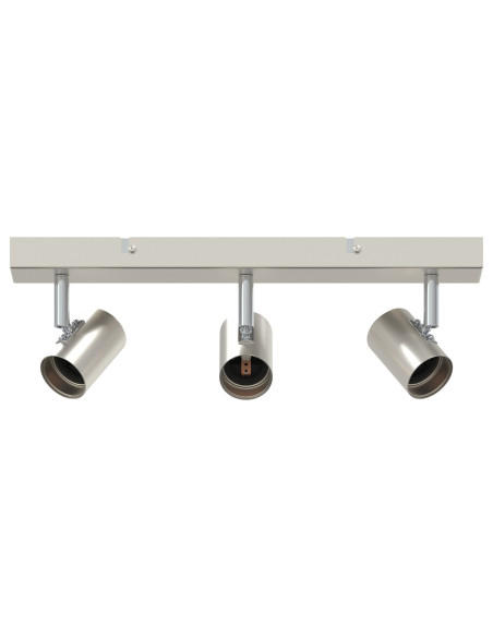 Faretto da soffitto  3 Vie Regolabile Nichel Spazzolato E27