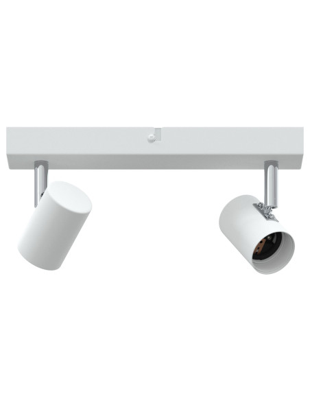 Faretto da soffitto vitaXL 2 vie regolabile bianco E27