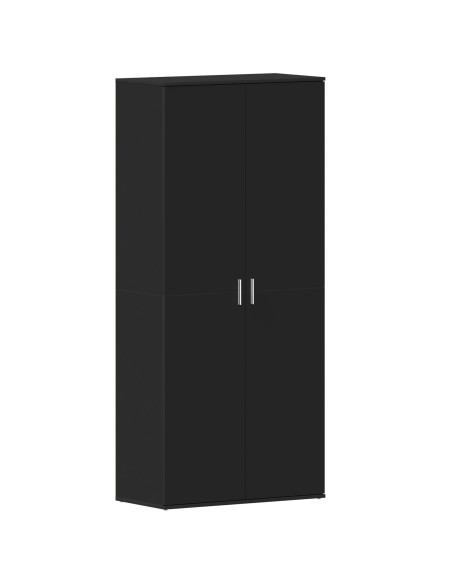Mobile per scarpe Nero 80x39x180 cm Legno ingegnerizzato
