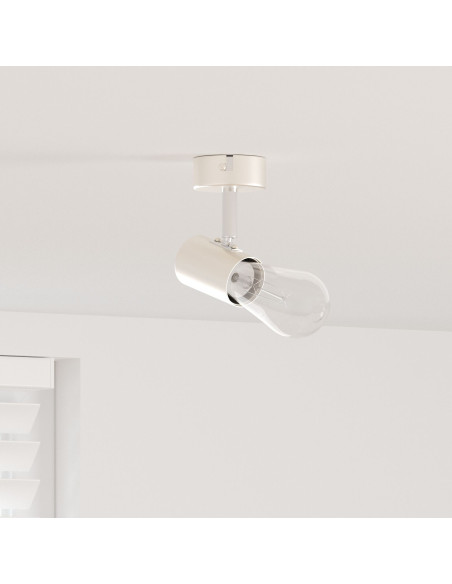 Faretti da soffitto 1 Via Regolabile Nichel E27