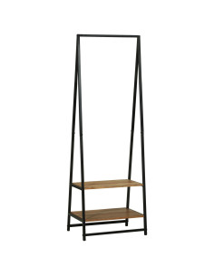 Stendibiancheria Nero 60 x 45 x 180 cm Legno di Acacia Massello