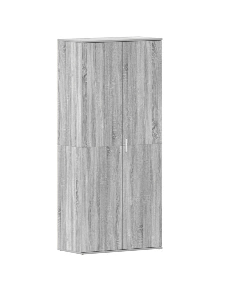 Mobile per scarpe con porta Grigio Sonoma 80 x 39 x 178 cm