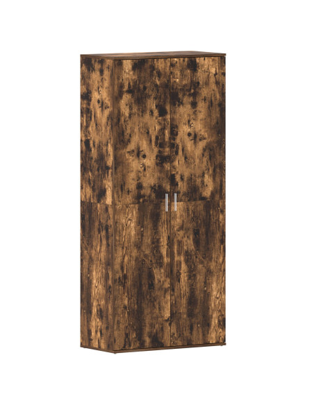 Mobile per Scarpe  Rovere Affumicato 80x39x180 cm Legno Ingegnato