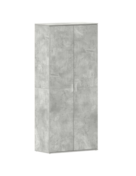 Mobile per Scarpe Grigio Cemento 80x39x180 cm Truciolare