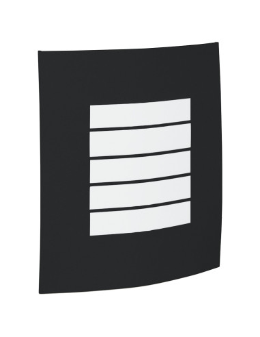 Lampada da Parete Esterna Nero 23.5 x 9 x 26 cm