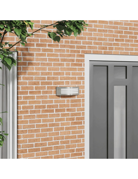 Luce da Parete Esterno  Argento Acciaio Inox IP44