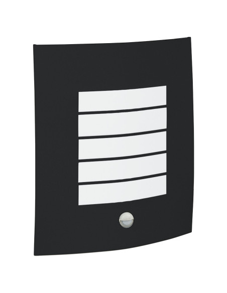 Lampada da parete esterna  con sensore 2 pz in acciaio inox nero IP44