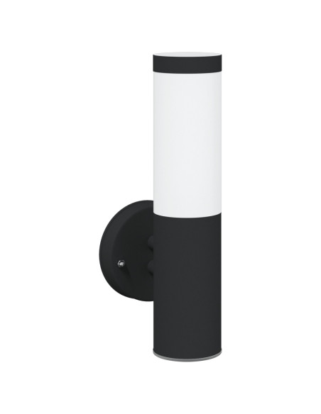 Luce da Parete da Esterno  Nera Acciaio Inossidabile IP44