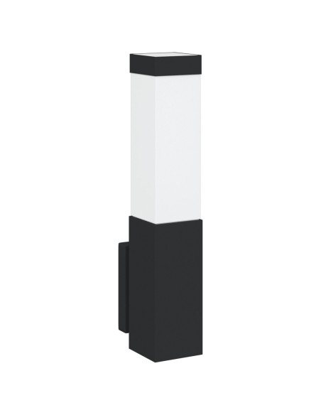 Lampada da Muro per Esterni  Nera in Acciaio Inossidabile IP44