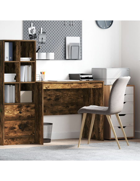 Scrivania computer Rovere affumicato Legno ingegnerizzato