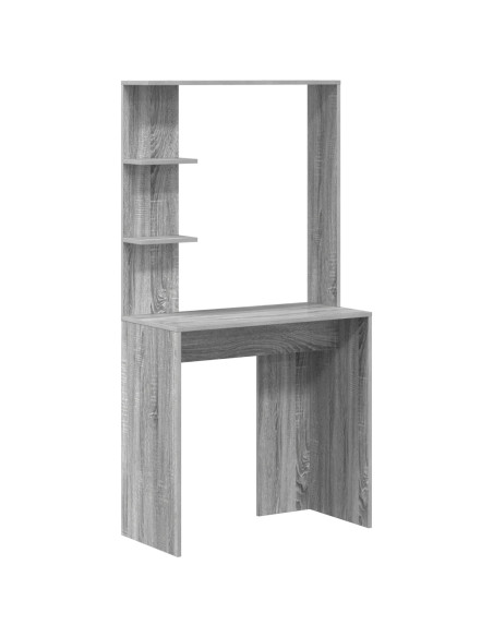 Scrivania Grigia per Computer Grigio Sonoma Legno Ingegnerizzato