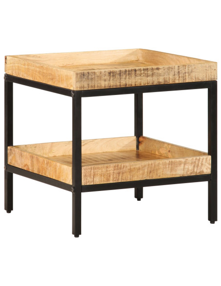 Tavolino  45x45x45 cm Legno Massello di Mango Grezzo