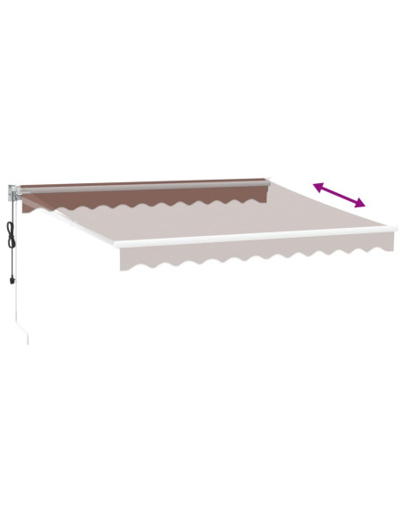 Tenda da Sole Retrattile Automatica Marrone 300x250 cm