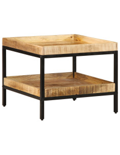 Tavolo laterale Marrone 55 x 55 x 45 cm Legno di mango massello