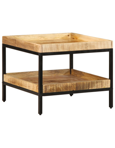 Tavolo laterale Marrone 55 x 55 x 45 cm Legno di mango massello