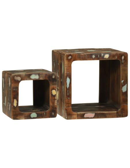 Unità TV 36x36x30 cm Legno Massello Recuperato