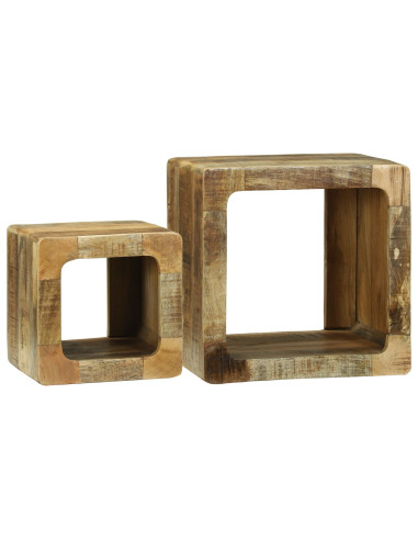 Unità TV 2 pcs Marrone 36 x 30 x 36 cm Legno di mango massello