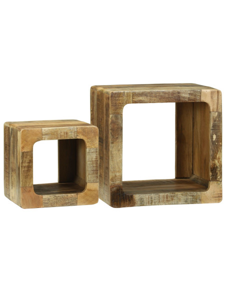 Unità TV 2 pcs Marrone 36 x 30 x 36 cm Legno di mango massello