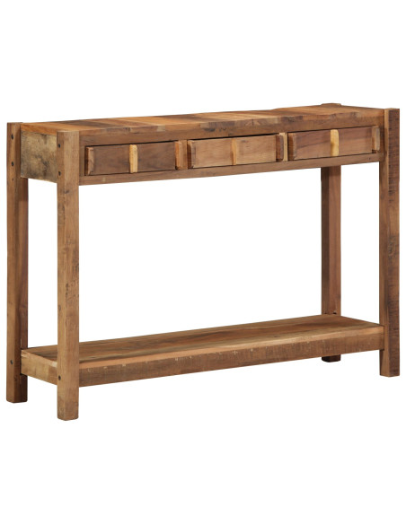 Tavolo Consolle 107x33x76 cm Legno Massello di Recupero