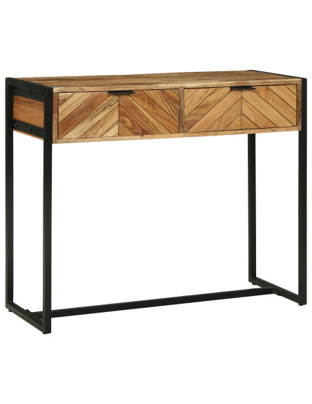 Tavolo Consolle  90x35x75 cm Legno Massello Acacia