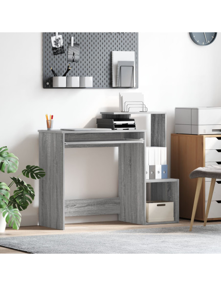 Scrivania Grigia per Computer Grigia Sonoma Legno Ingegnerizzato