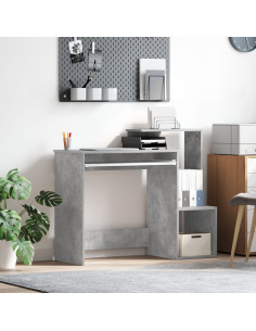 Scrivania Grigio cemento 106 x 41 x 88.5 cm Legno multistrato