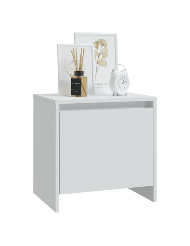 Comodino Bianco 45x34x44,5 cm in Truciolato