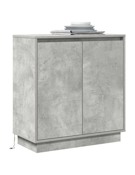 Mobile TV  con LED Grigio Calcestruzzo 71x34,5x75 cm in Legno Ingegnerizzato