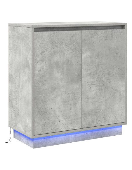 Mobile TV  con LED Grigio Calcestruzzo 71x34,5x75 cm in Legno Ingegnerizzato