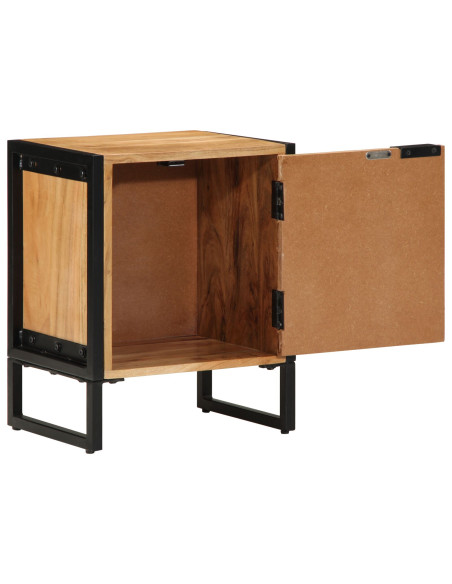 Comodino 40x30x50 cm in legno massello di acacia