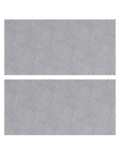 Gradini per Scale 2 pcs Argento 50 x 25 cm Alluminio