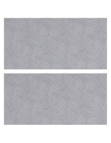 Gradini per Scale 2 pcs Argento 50 x 25 cm Alluminio