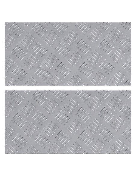 Piastre in Alluminio a Scacchiera 2 pcs Antiscivolo 50x25 cm