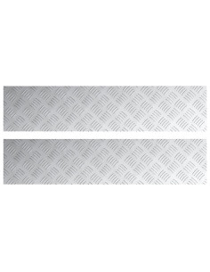 Gradini per Scale 2 pcs Argento 90 x 20 cm Alluminio