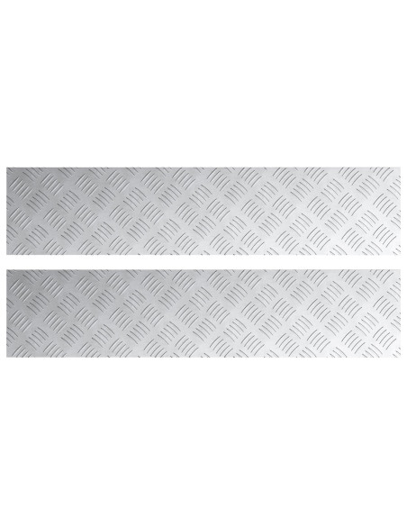 Gradini per Scale 2 pcs Argento 90 x 20 cm Alluminio