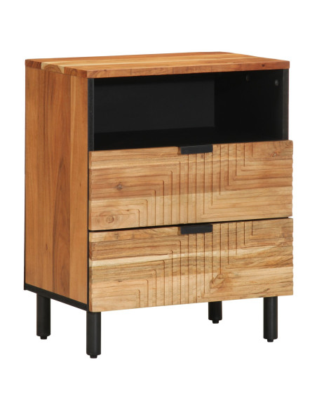 Comodino  50x33x62 cm in legno massello di acacia