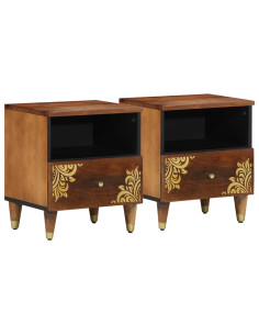 Armadio da Notte 2 pcs Marrone miele 40 x 33 x 46 cm