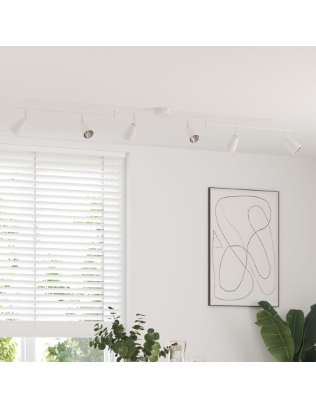 Faretto da soffitto 6 vie regolabile bianco GU10