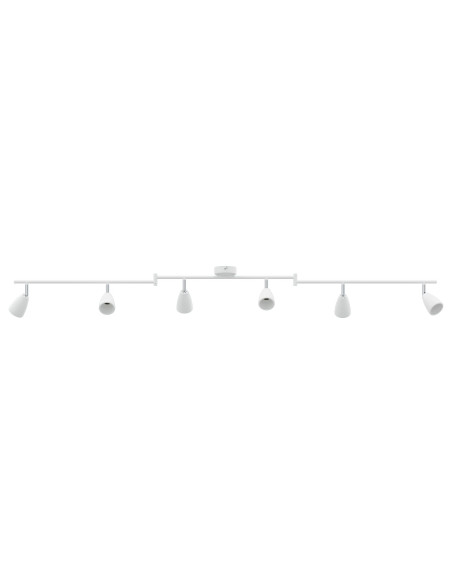 Faretto da soffitto 6 vie regolabile bianco GU10