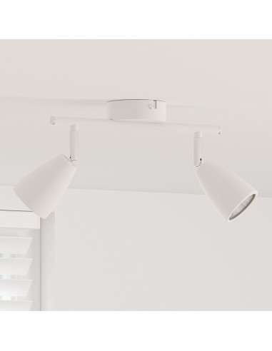 Faretto da soffitto Bianco 25.5 x 8 x 16 cm Metallo