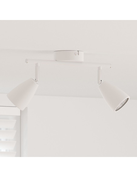 faretti da soffitto  2 vie regolabili GU10 bianchi