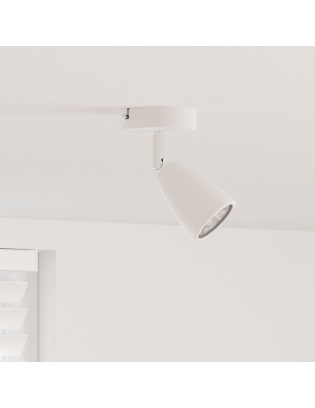 Faretto da soffitto 1 Via Regolabile Bianco GU10